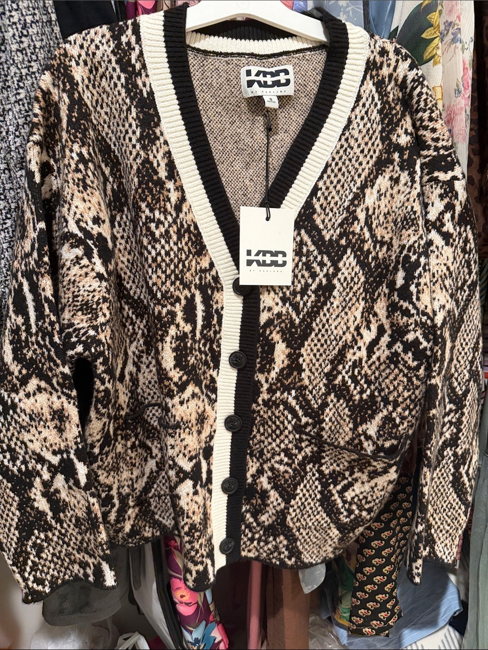 NWT KBB by Kahlana snake print cardigan Sold Out!